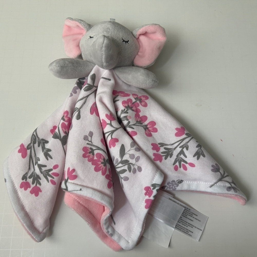 Koala Baby Gray Pink Elephant Lovey Security Blanket